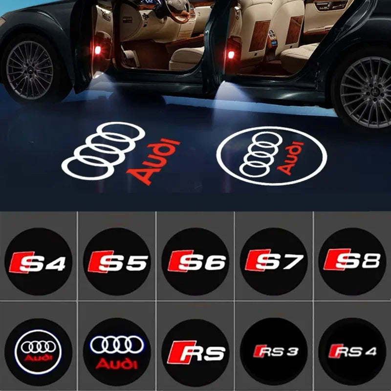 Podświetlenie Drzwi LED z Logo Audi – Projektor Laserowy 2/4 szt.