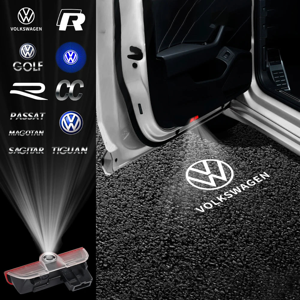Podświetlenie Drzwi LED z Logo VW – Projektor Laserowy 2/4 szt.