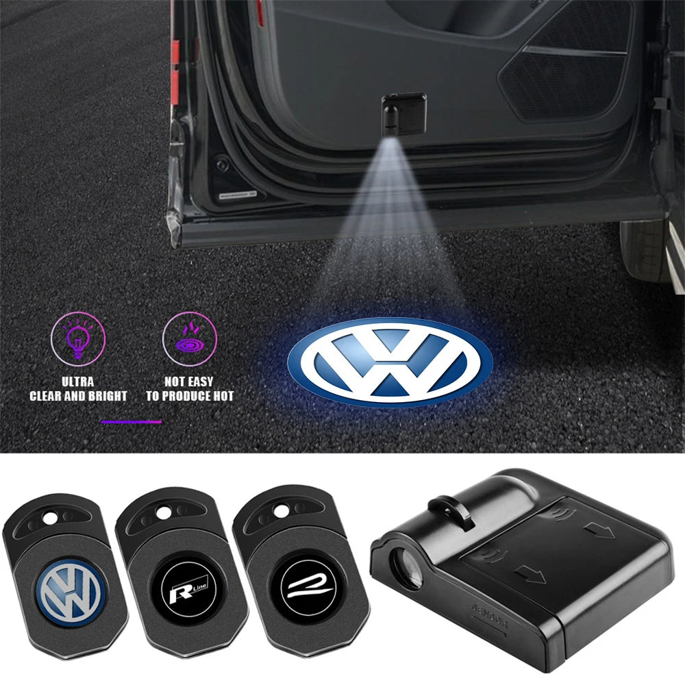 Podświetlenie Drzwi LED z Logo VW – Projektor Laserowy 2/4 szt.